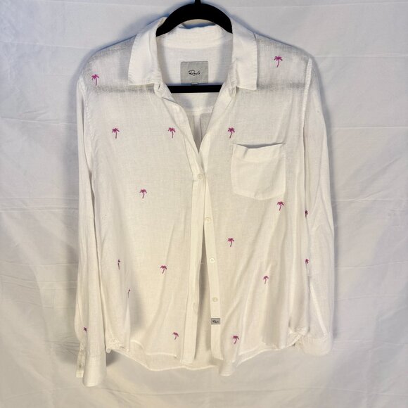 Rails White Embroidered Buttoned Shirt - Picture 1 of 2